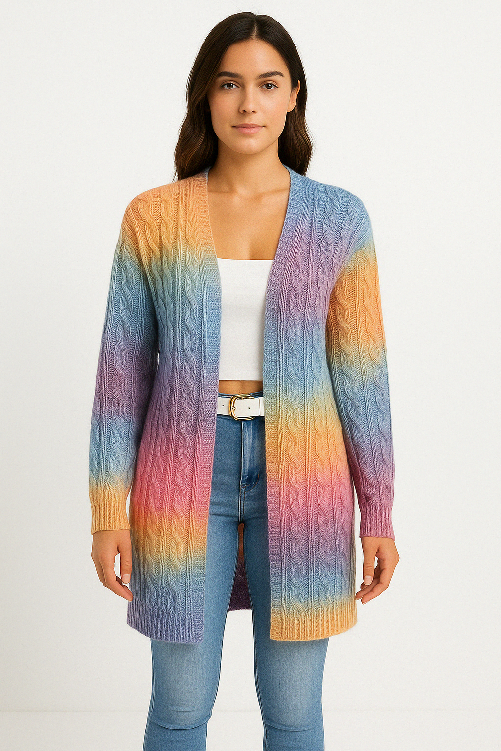 Dama Washington Benedetta women's long cable knit cardigan - view 6
