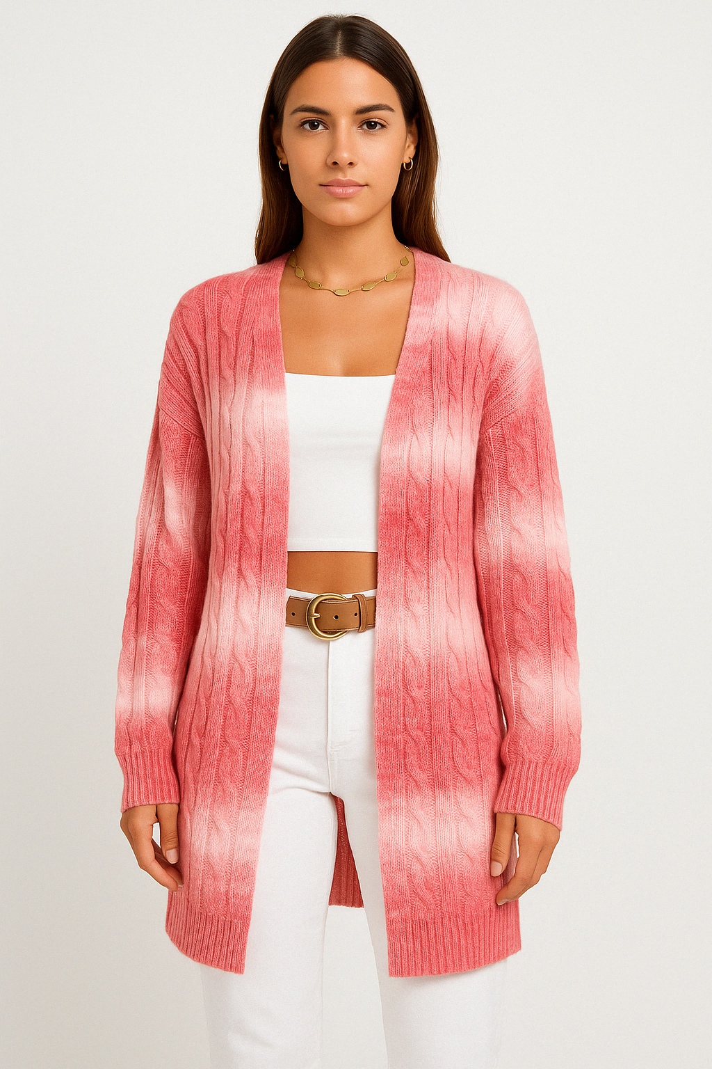 Dama Washington Benedetta women's long cable knit cardigan - view 4