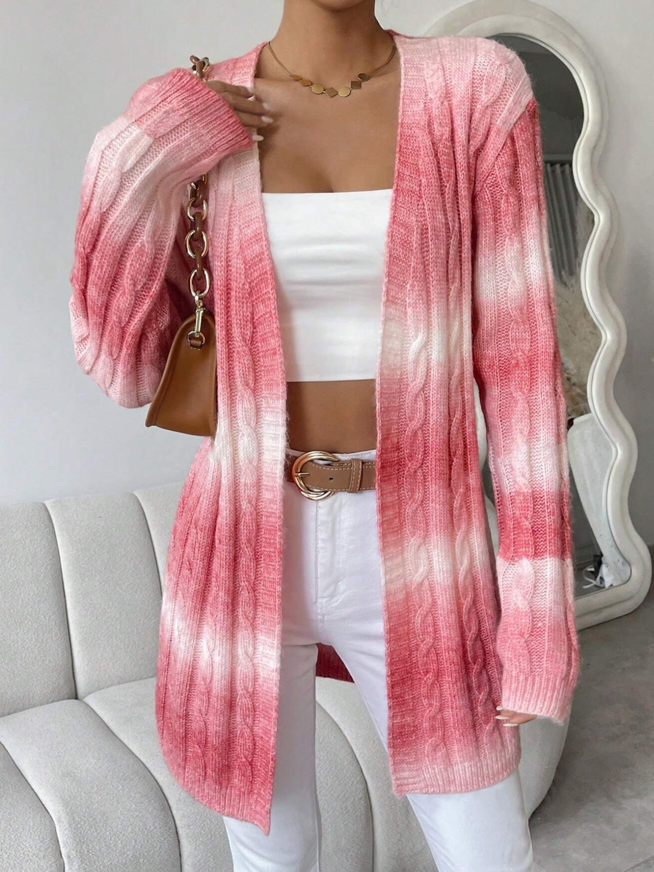 Dama Washington Benedetta women's long cable knit cardigan - view 5