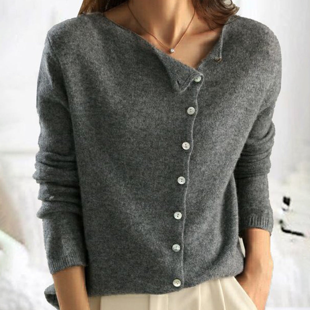 Dama Washington Alberta women's button-down fitted cardigan - front view