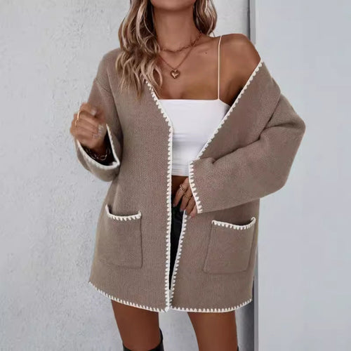 Dama Washington Armelle women's open front relaxed fit cardigan - front view