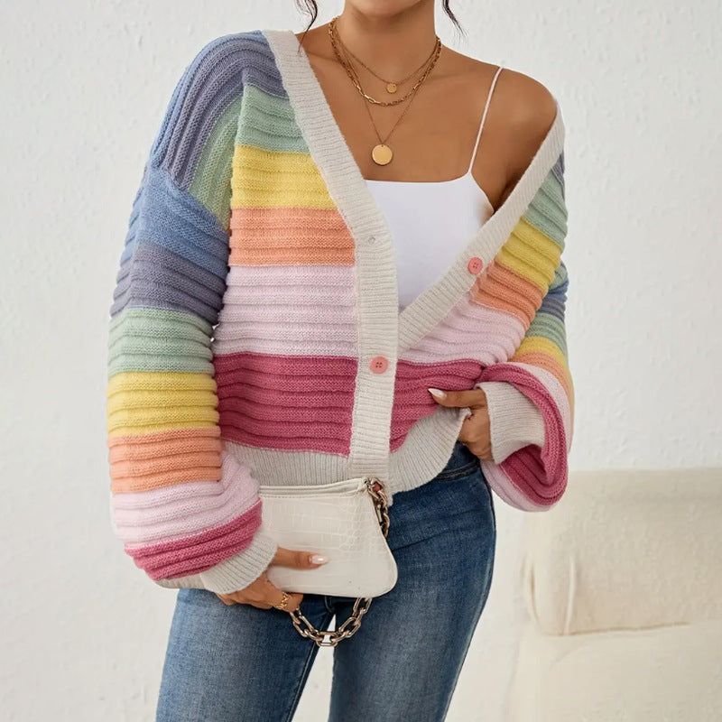 Dama Washington Antonia women's striped v-neck cardigan - view 2