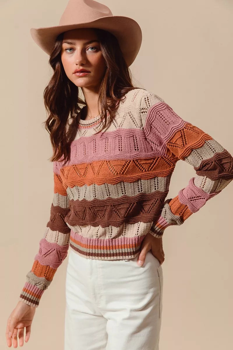 Dama Washington Sylvestra women's long sleeve striped sweater - view 5