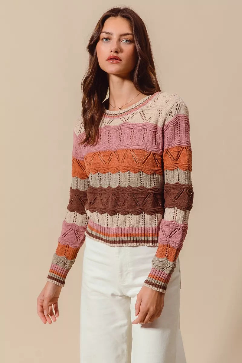 Dama Washington Sylvestra women's long sleeve striped sweater - view 10