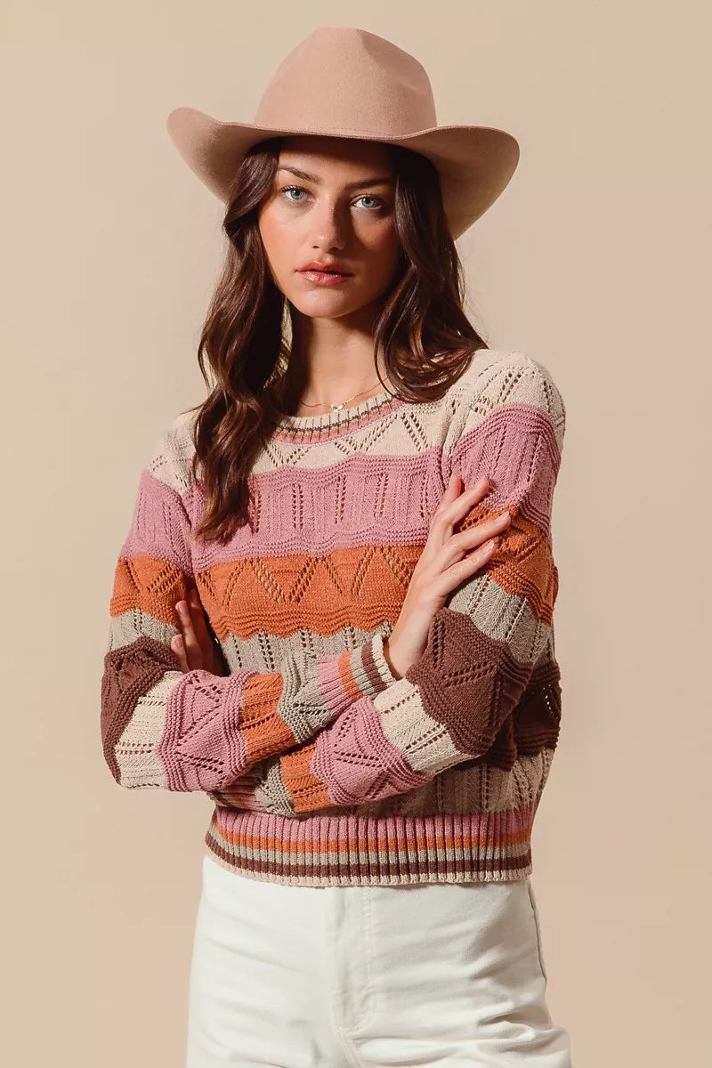 Dama Washington Sylvestra women's long sleeve striped sweater - view 6