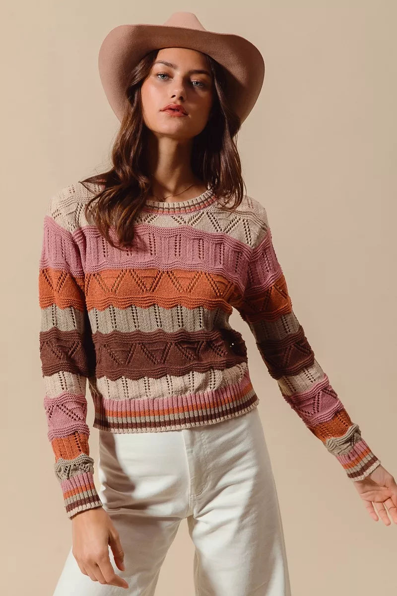 Dama Washington Sylvestra women's long sleeve striped sweater - view 4