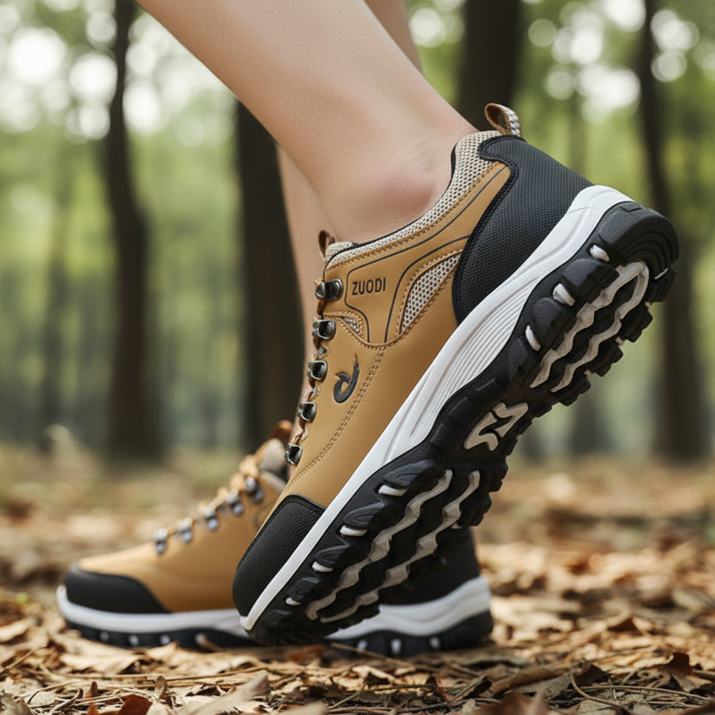 Axel | Men's Hiking Shoes Black White Lace Up
