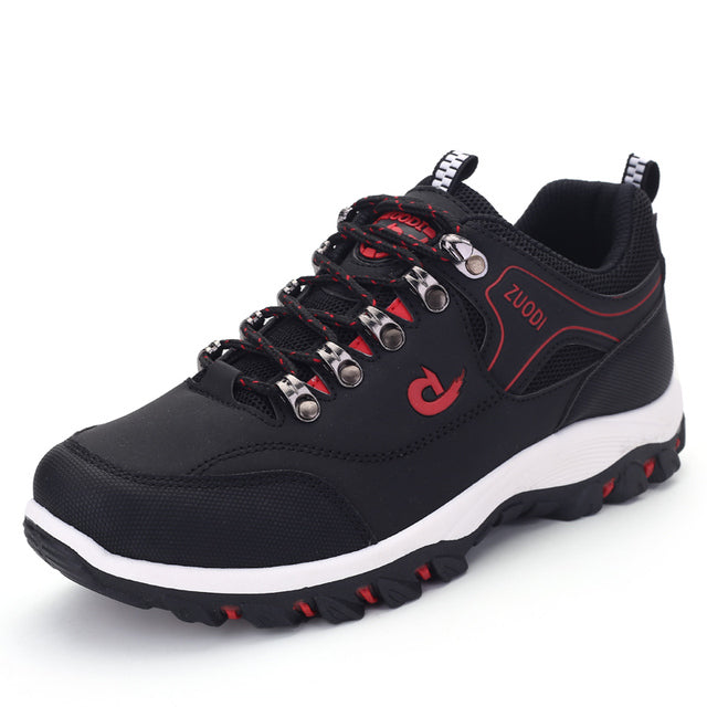Axel | Men's Hiking Shoes Black White Lace Up