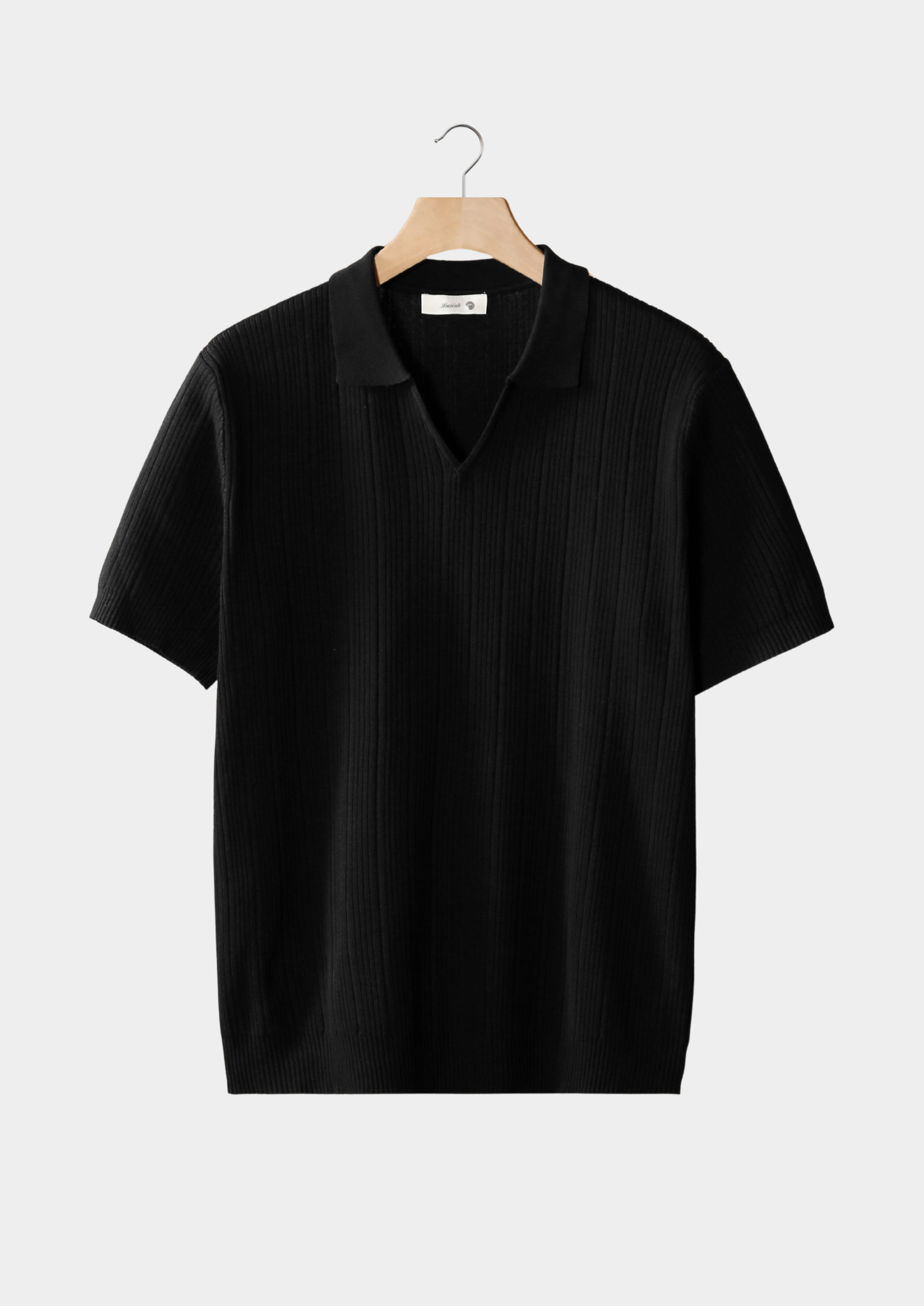 Axel | Men's Ribbed Polo Shirt Navy Short Sleeve