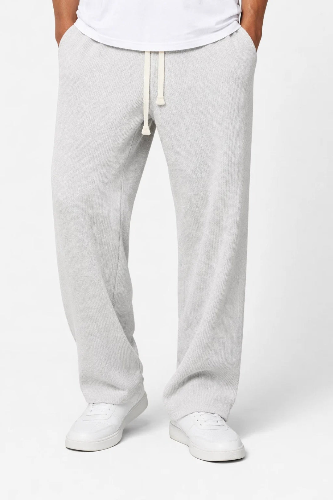 Axel | Men's Relaxed Sweatpants Light Blue Textured Knit