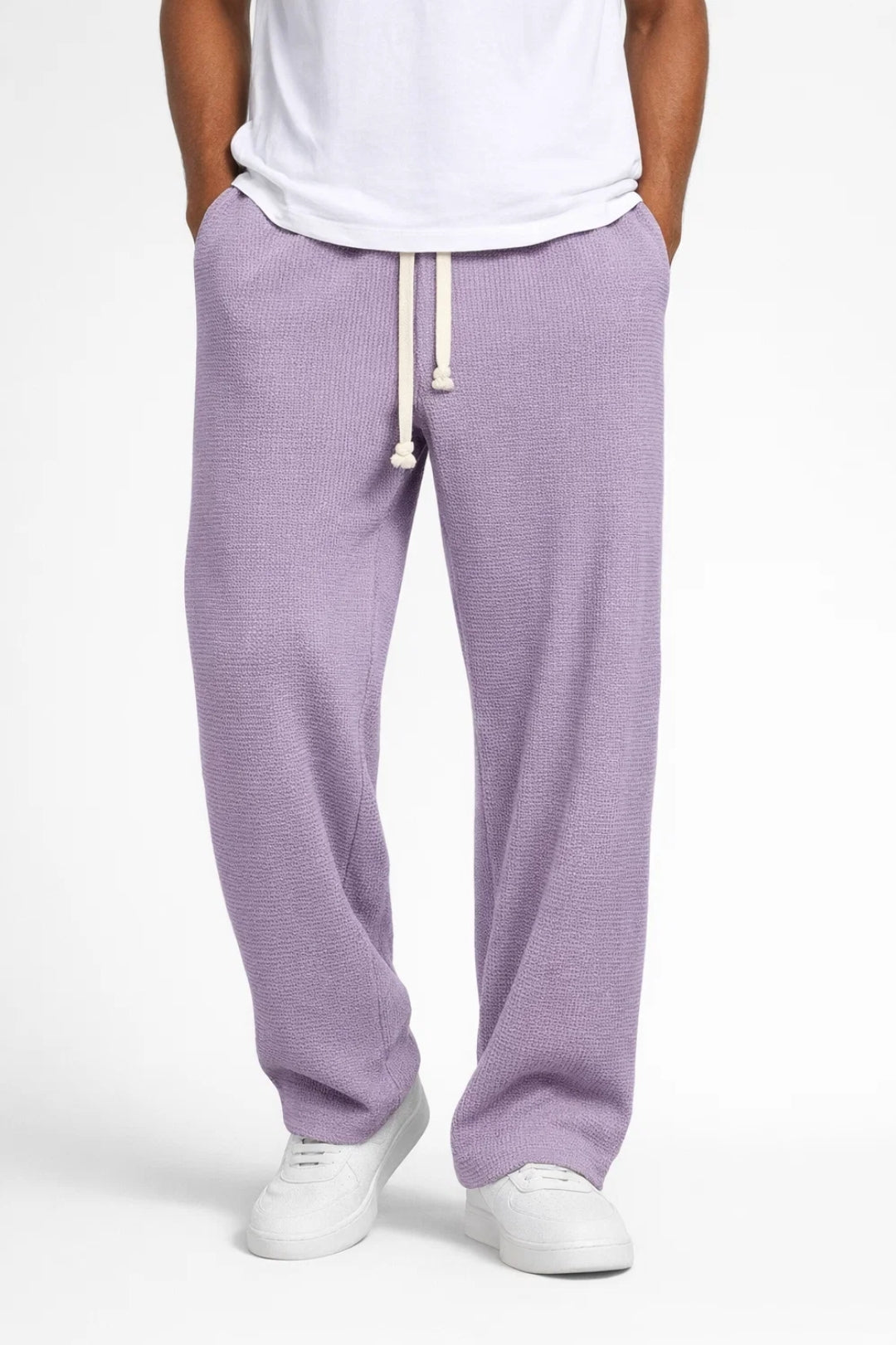Axel | Men's Relaxed Sweatpants Light Blue Textured Knit
