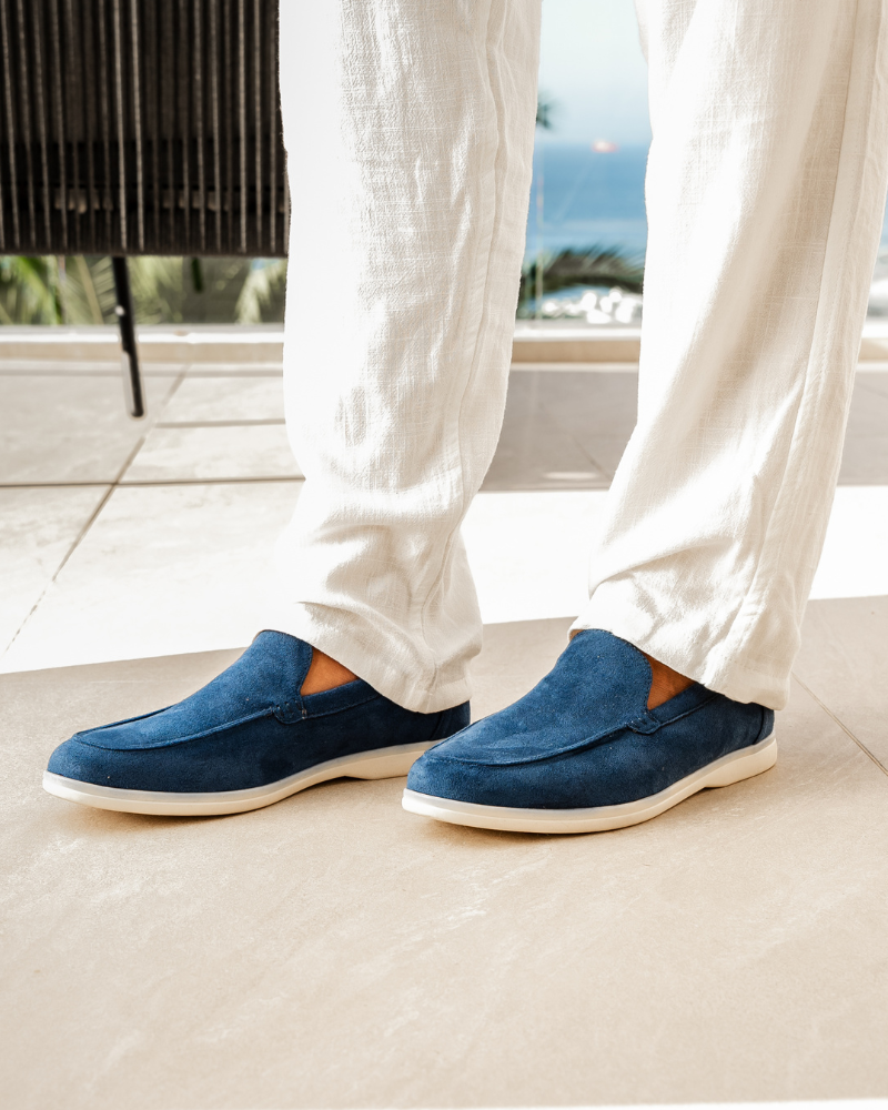 Arlo | Men's Casual Slip On Loafers Cream Suede