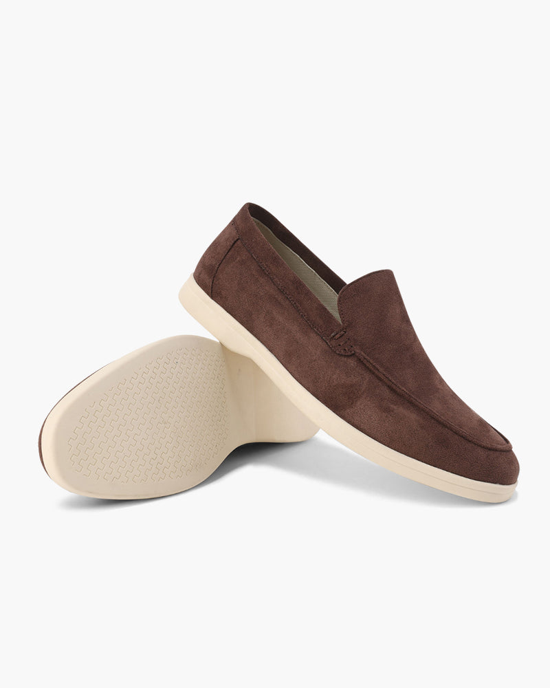 Arlo | Men's Casual Slip On Loafers Cream Suede