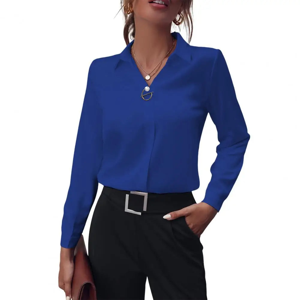 Elise | Women's Button Down Shirt Light Blue Long Sleeve