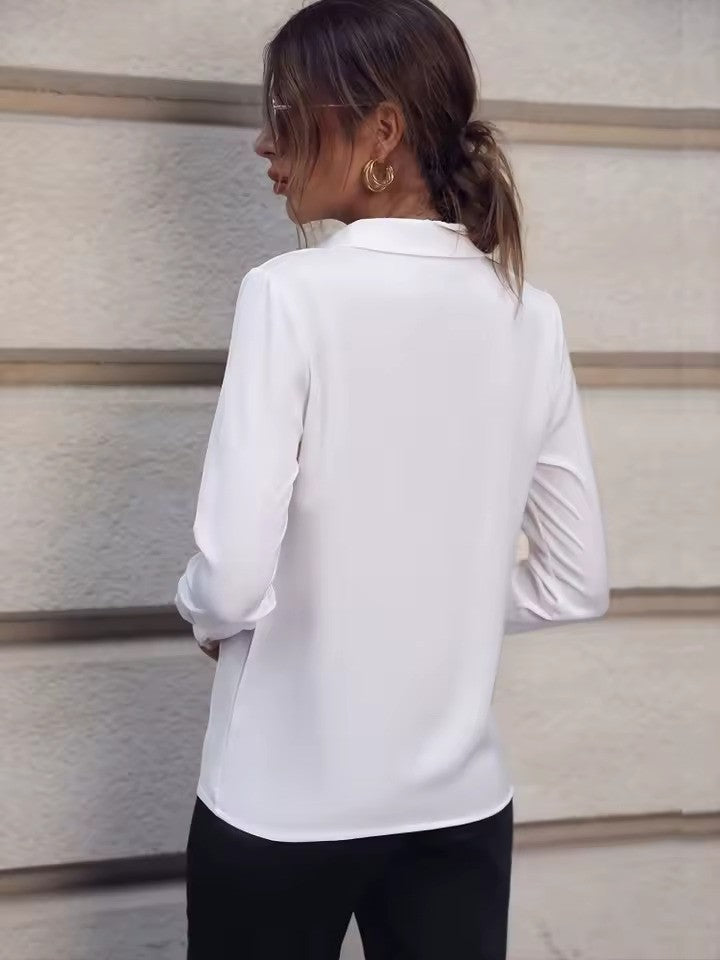 Elise | Women's Button Down Shirt Light Blue Long Sleeve