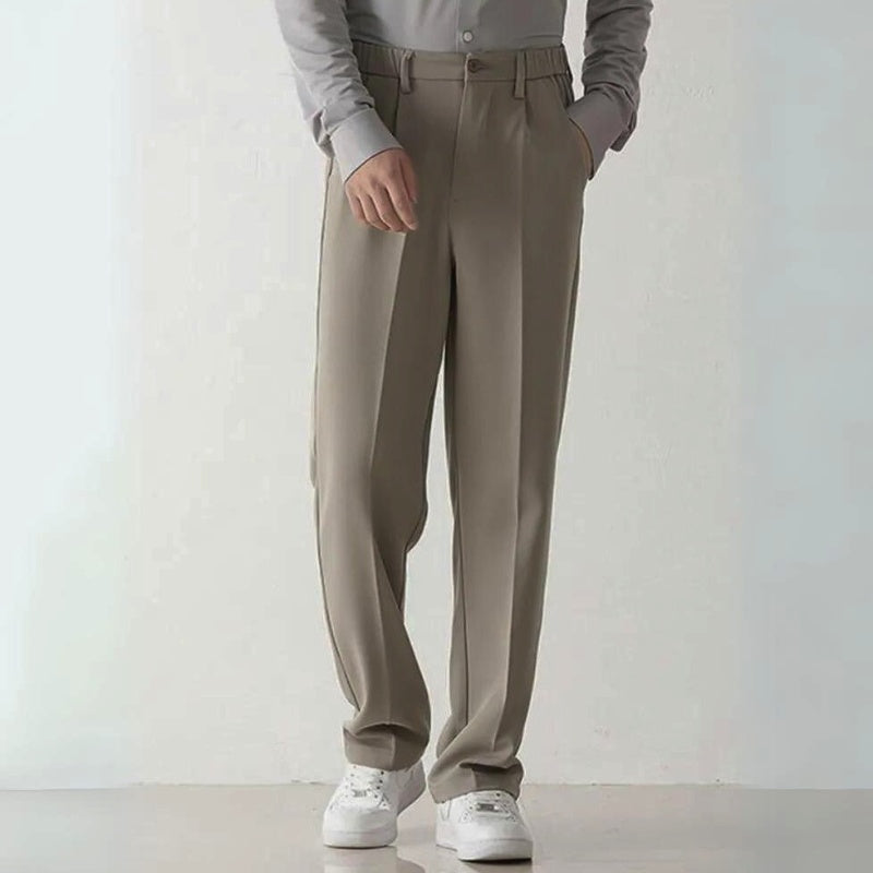 Axel | Men's Pleated Wide Leg Dress Pants Black