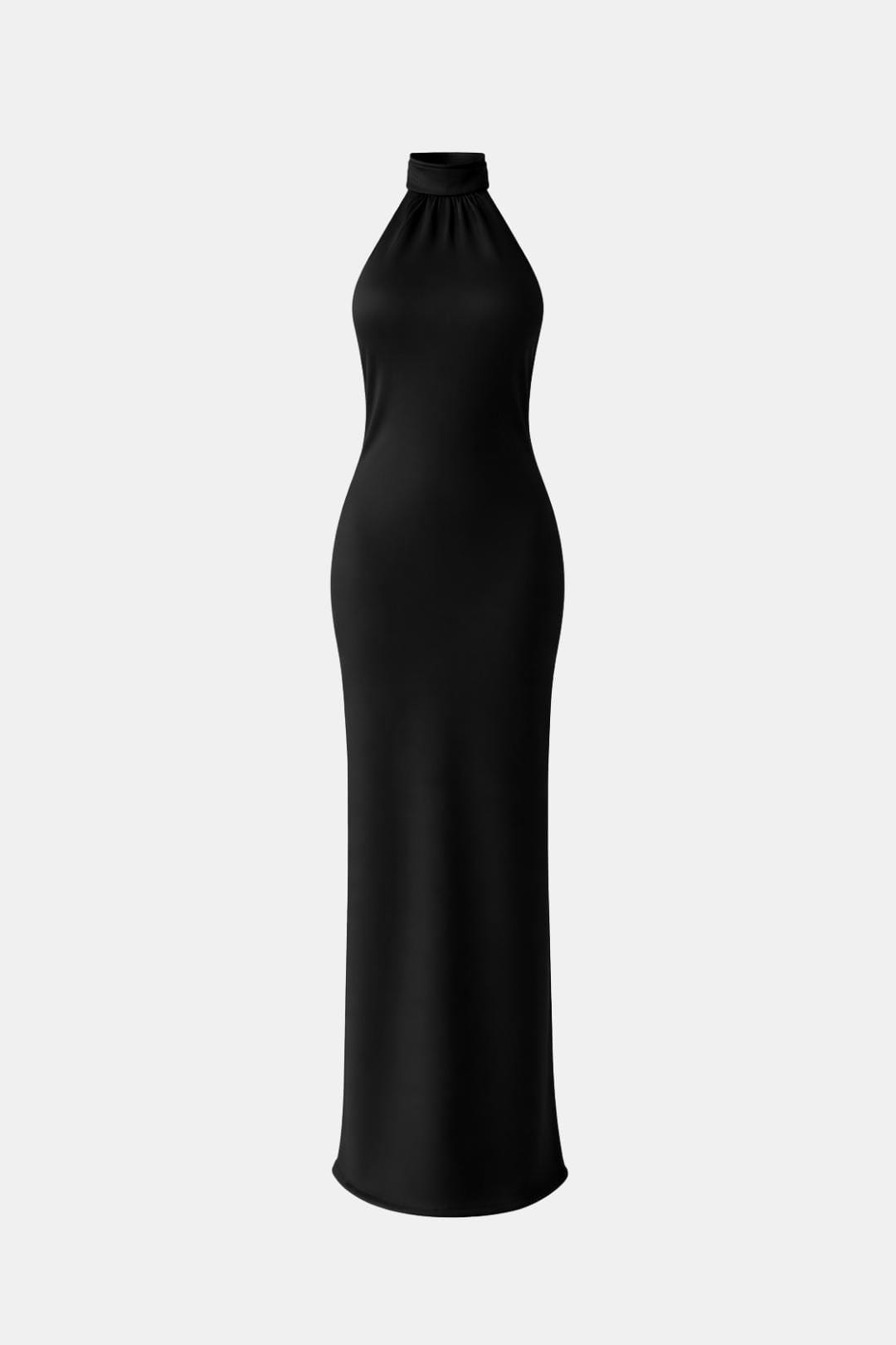 Vera | Women's Halter Maxi Dress Red Sleeveless