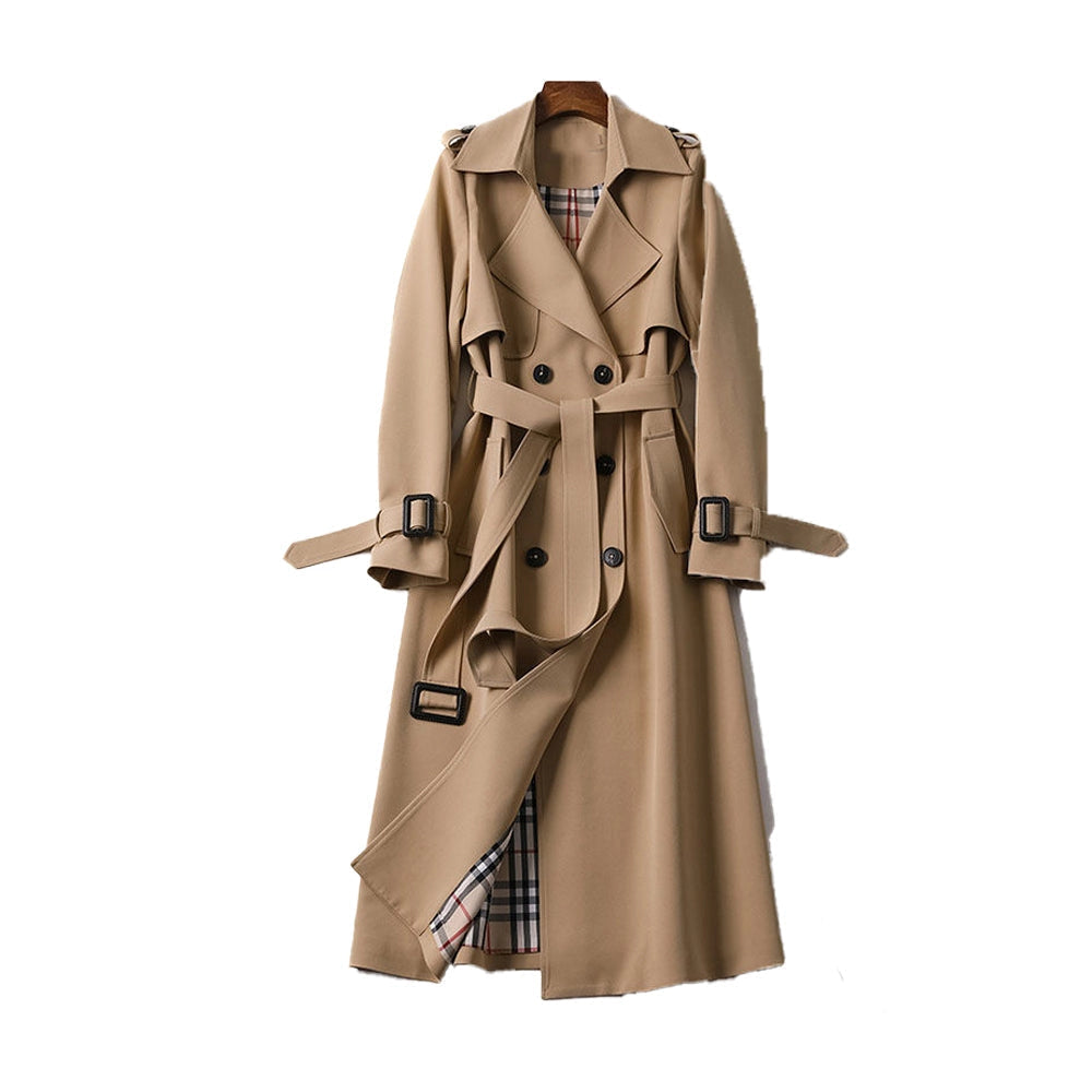 Dama Washington Mirabel women's belted long trench coat - front view