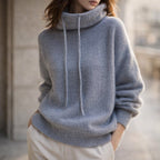Dama Washington Ines women's oversized hoodie sweater sage green knit - view 8