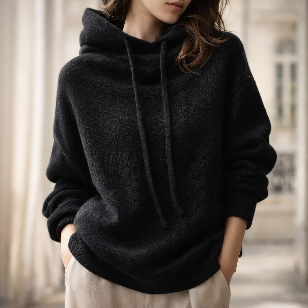 Ines | Women's Oversized Hoodie Sweater Sage Green Knit