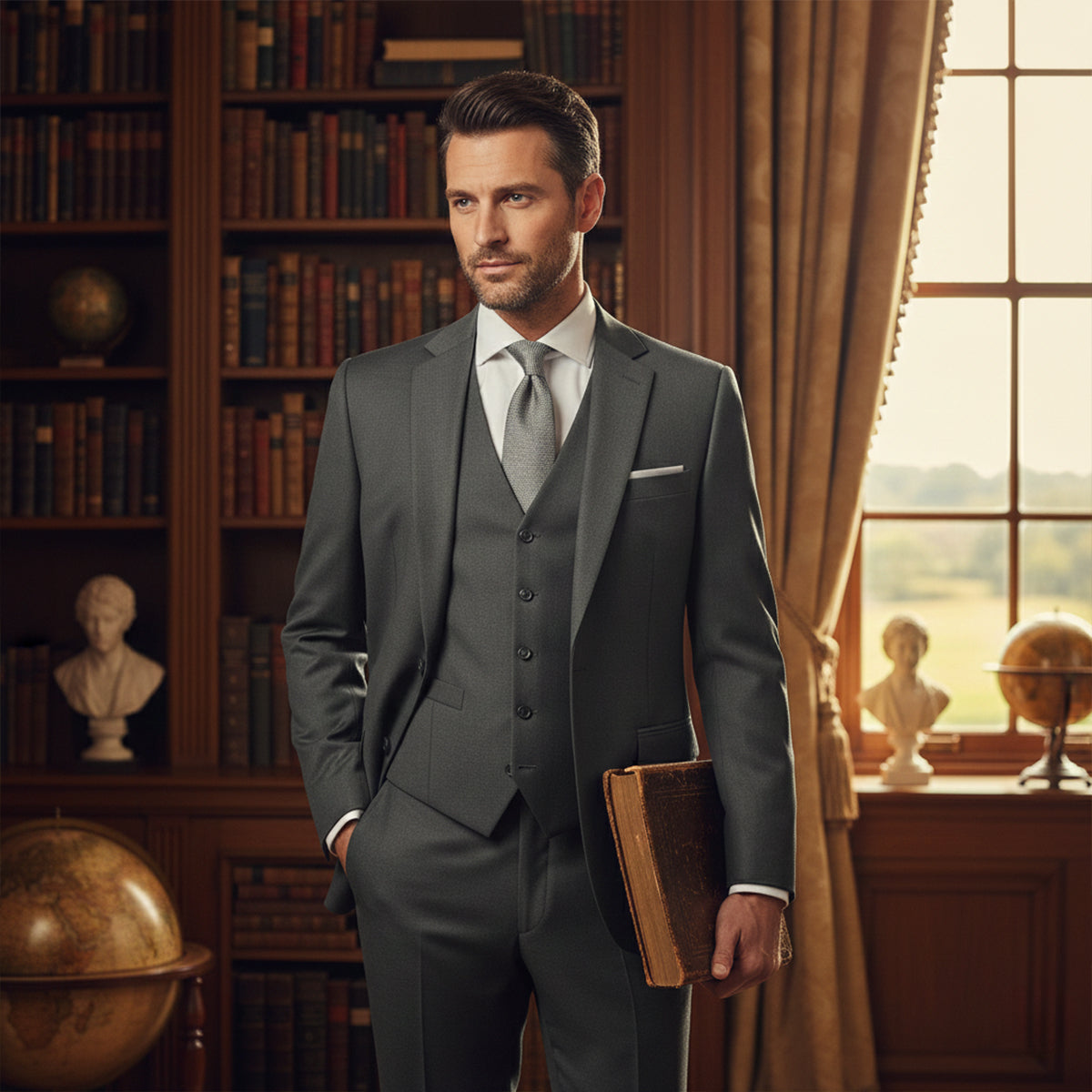 Wyatt | Men's Black Formal Suit Three Piece Tuxedo