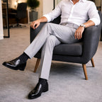 Dama Washington Axel men's tailored pleated dress pants black - view 12