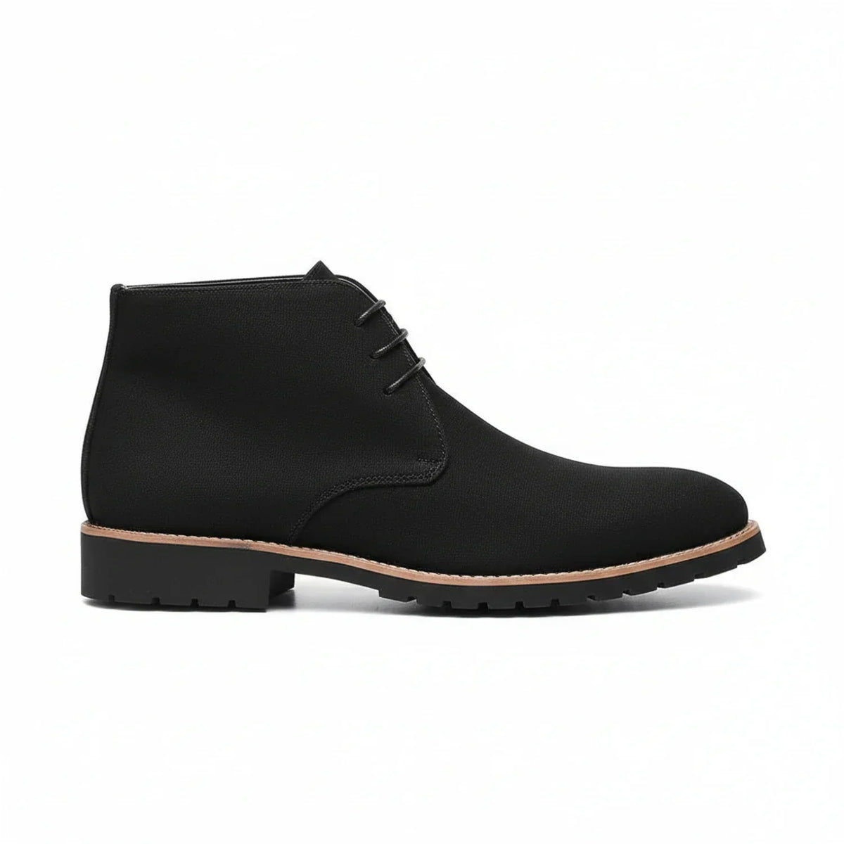 Dama Washington Axel men's suede chukka boot black lace up - front view