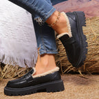 Dama Washington Aria women's sherpa lined loafers black chain detail - view 7