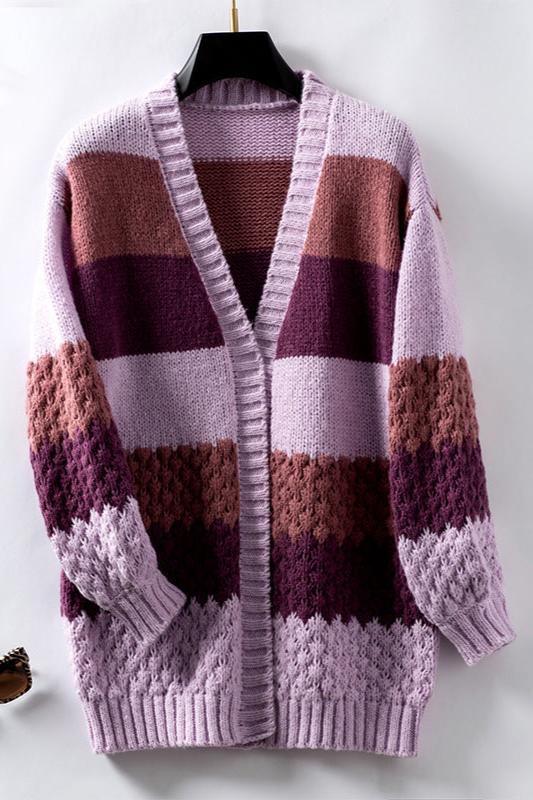 Dama Washington Severine oversized long sleeve striped cardigan - view 2