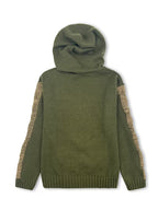 Dama Washington Elodie women's cable knit hoodie black gold detail - view 11