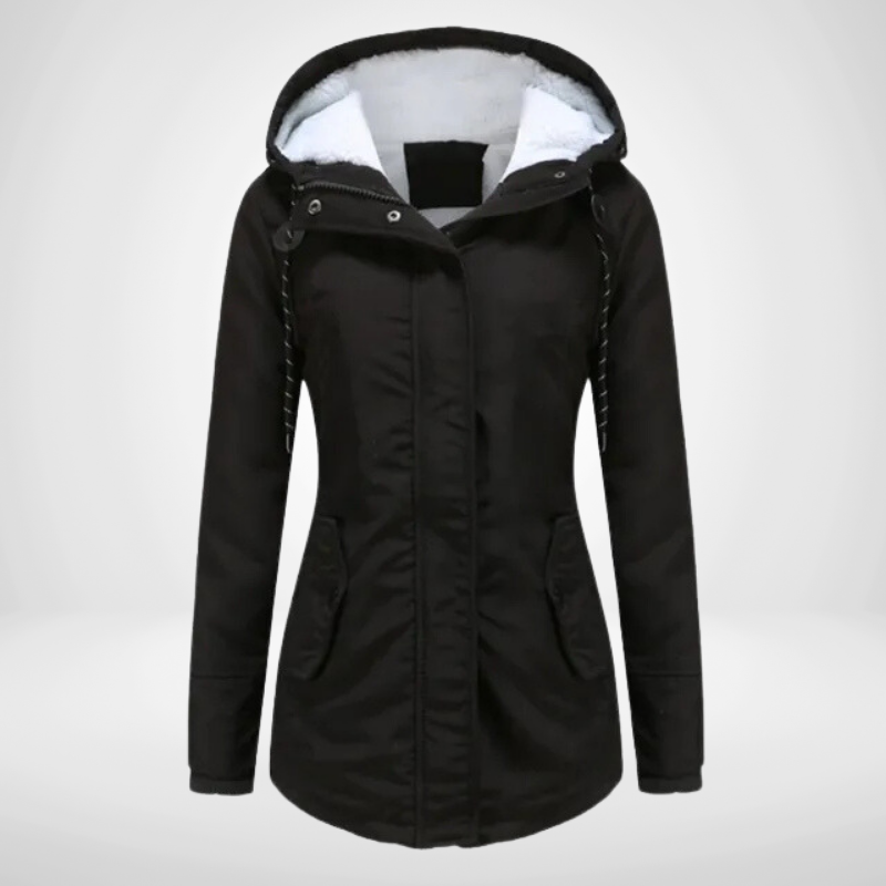 Dama Washington Modesty women's hooded fleece lined jacket - front view