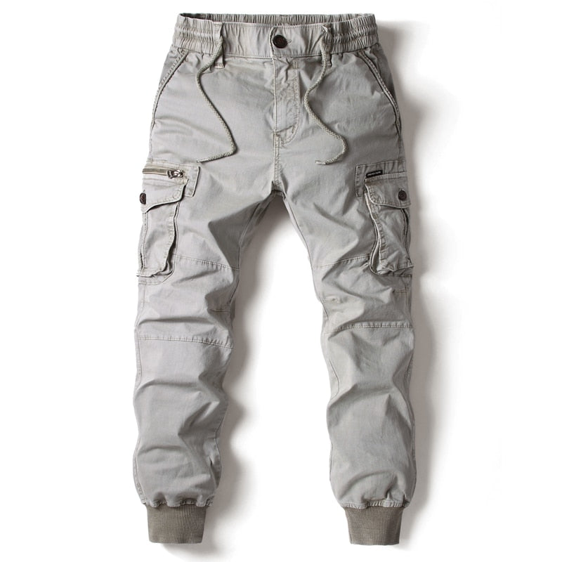 Axel | Men's Cargo Jogger Pants Light Gray Relaxed Fit