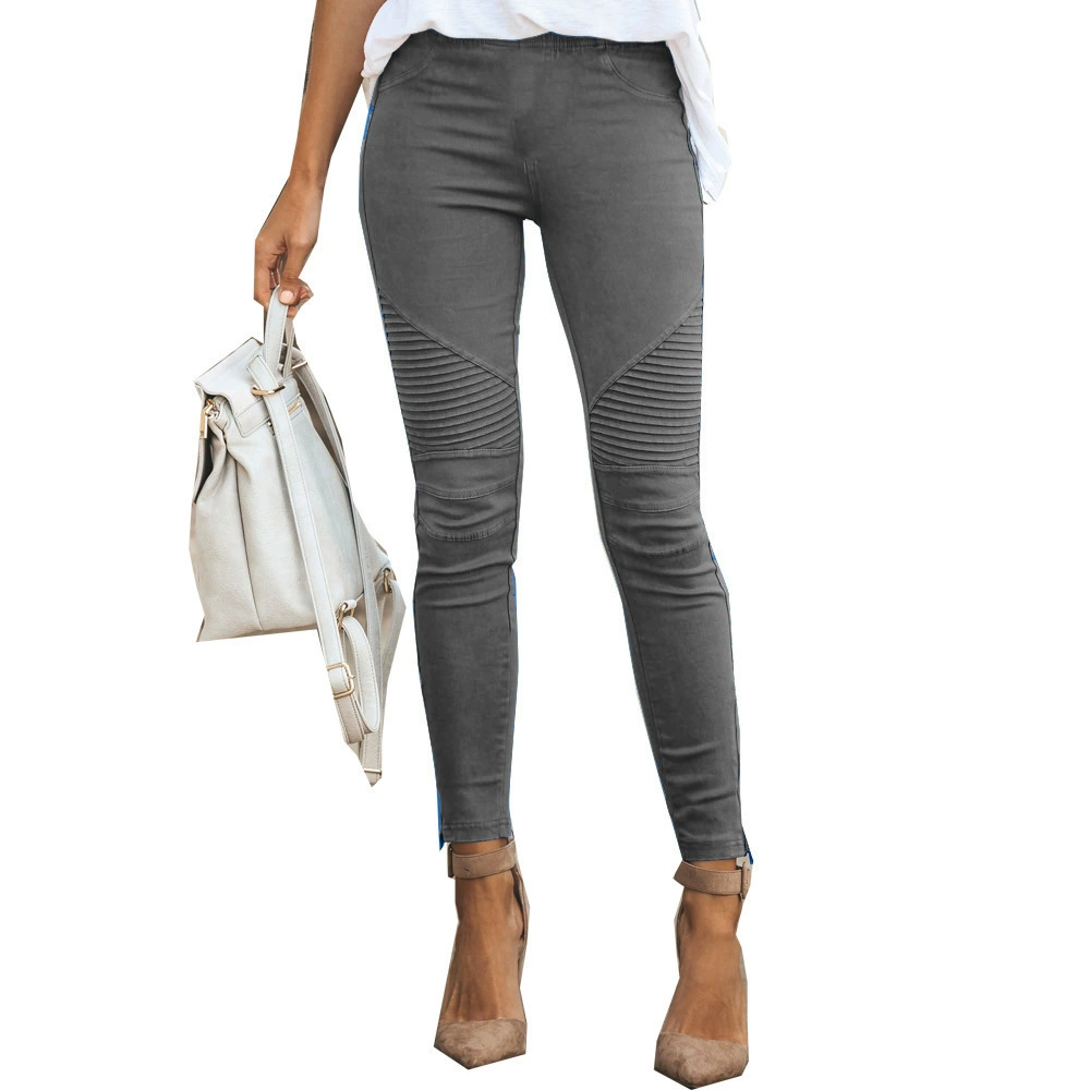 Ivy | Women's Moto Leggings Yellow High Waisted Stretch