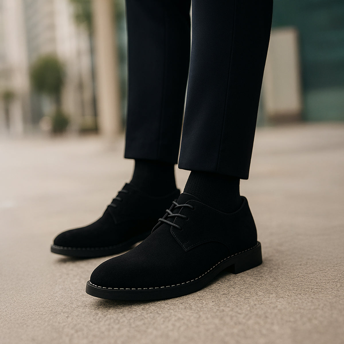 Axel | Men's Suede Oxford Shoe Brown Lace Up