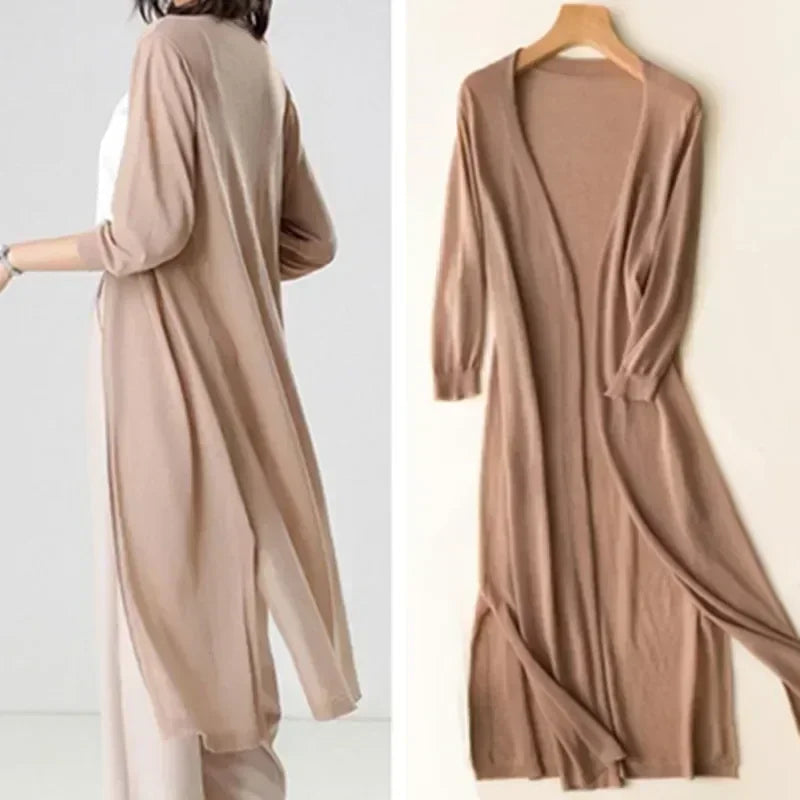 Dama Washington Galatea long duster cardigan - front view