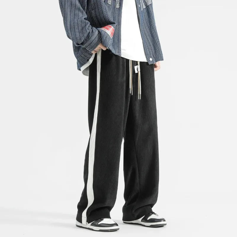 Axel | Men's Wide Leg Corduroy Pants Cream