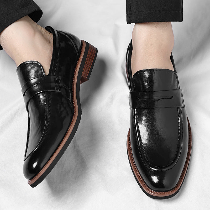 Rowan | Men's Leather Penny Loafer Brown Slip On Shoes