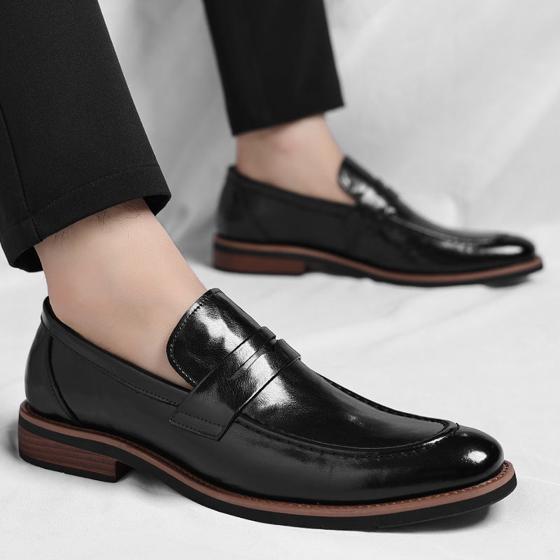 Rowan | Men's Leather Penny Loafer Brown Slip On Shoes