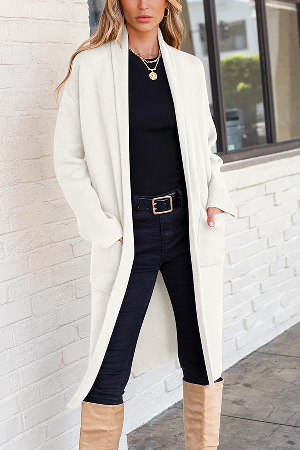 Ines | Women's Oversized Cardigan Black Long Sleeve Knit