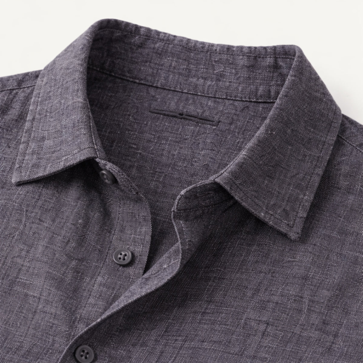 Ash | Men's Button Up Shirt Charcoal Gray Long Sleeve