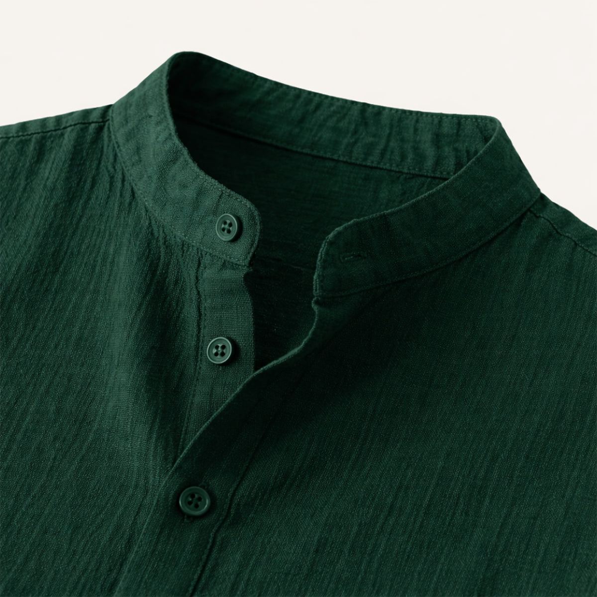 Rhys | Men's Linen Lounge Set Green Drawstring Pants Shirt
