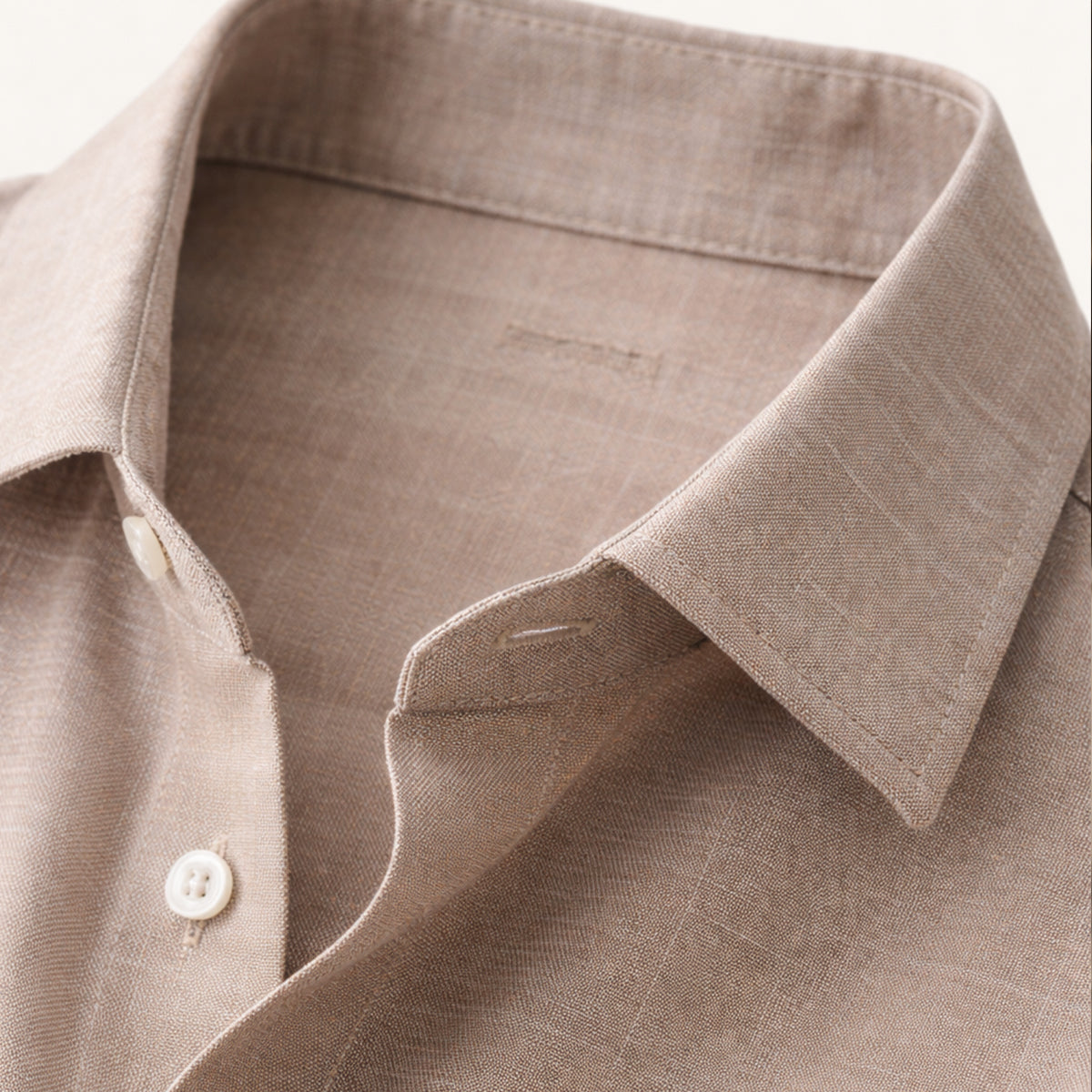 Otto | Men's Long Sleeve Button Up Shirt Cream