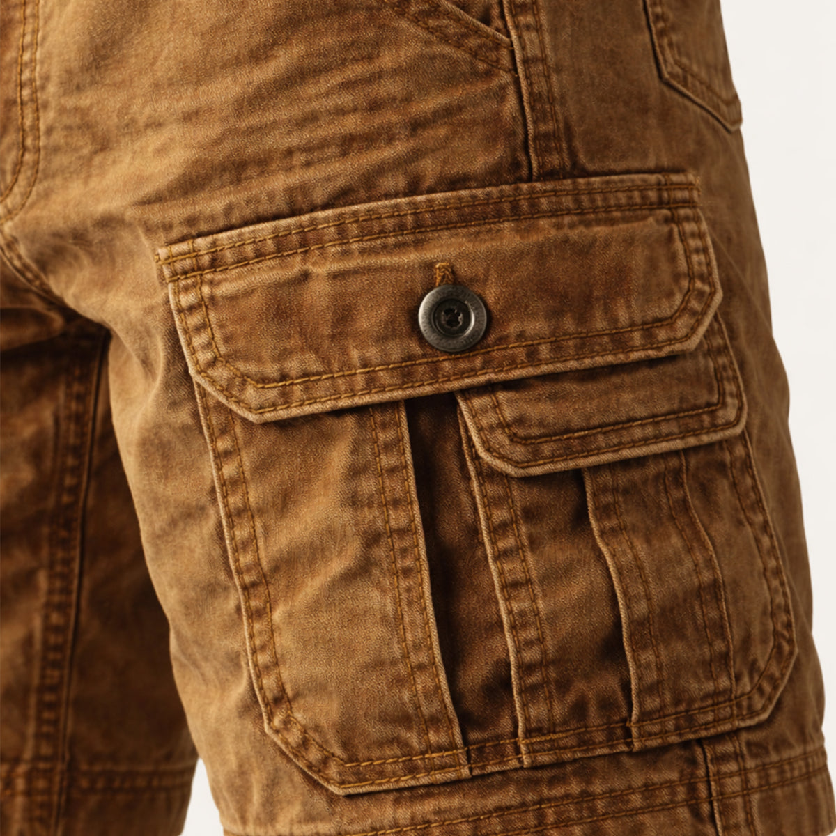 Axel | Men's Cargo Shorts Khaki Utility Pockets