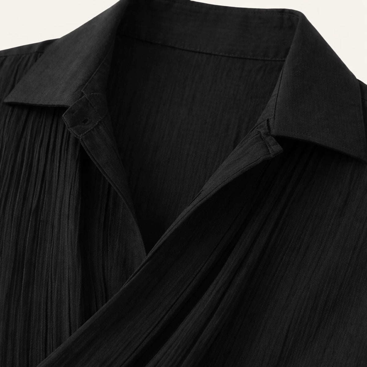 Erik | Men's Slim Fit Dress Shirt Black Pinstripe