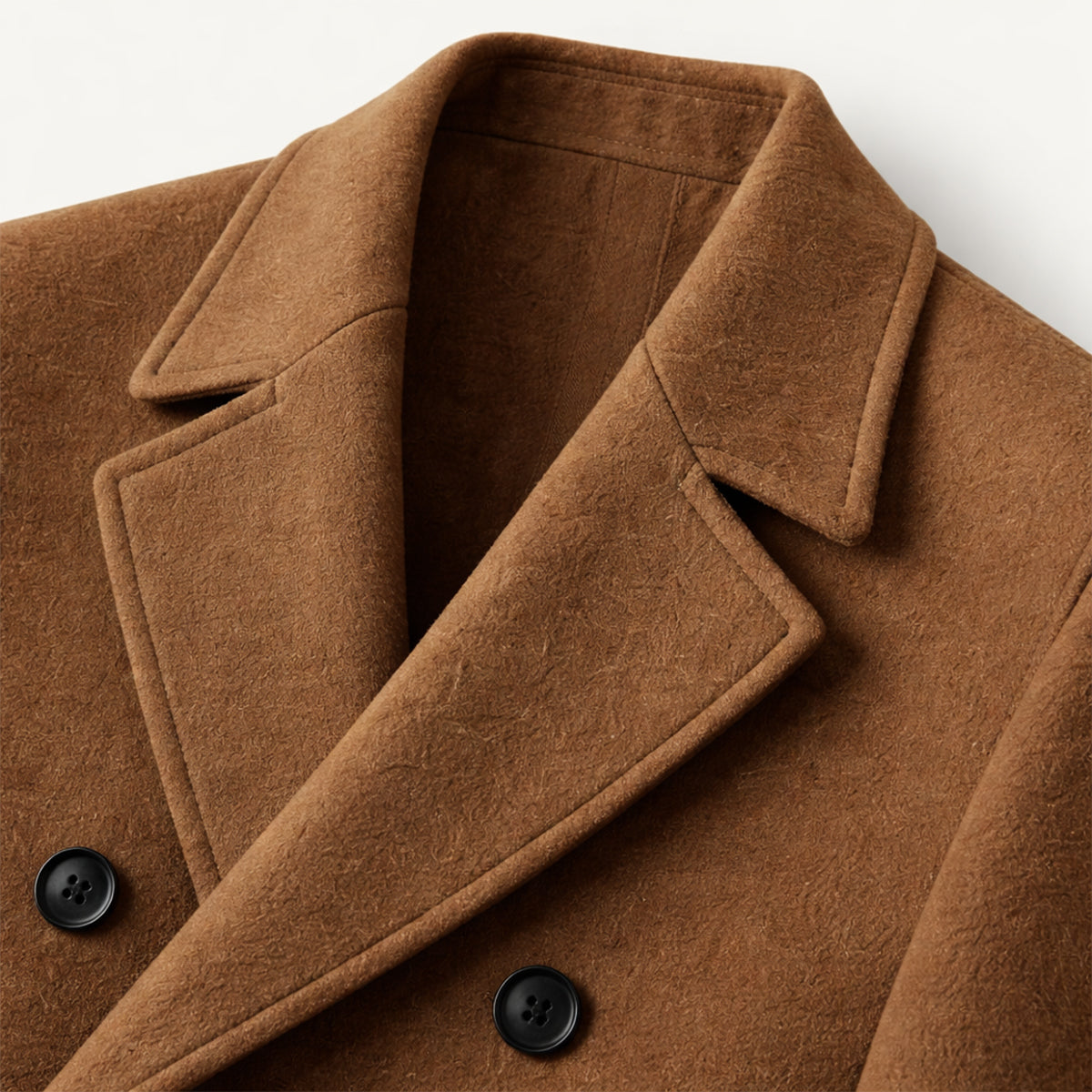 Beau | Men's Double Breasted Overcoat Camel