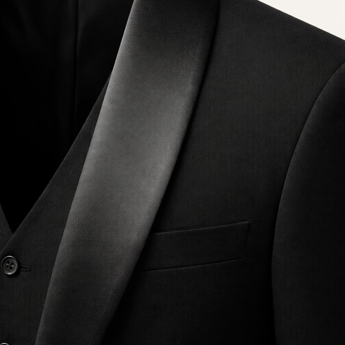Wyatt | Men's Black Formal Suit Three Piece Tuxedo