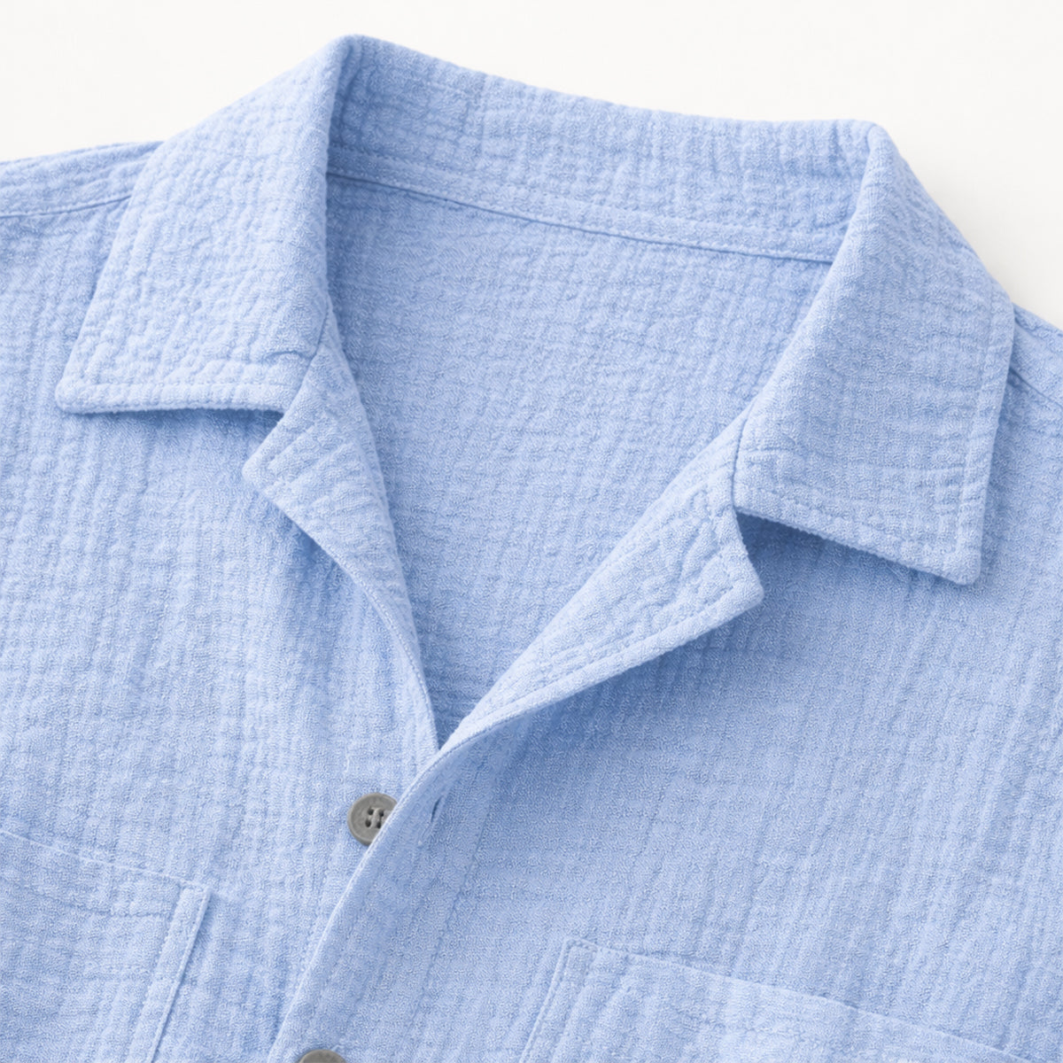 Blake | Men's Casual Relaxed Camp Collar Shirt Light Blue