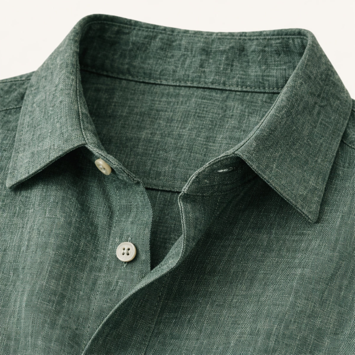 Sage | Men's Casual Linen Button Up Shirt Green Long Sleeve