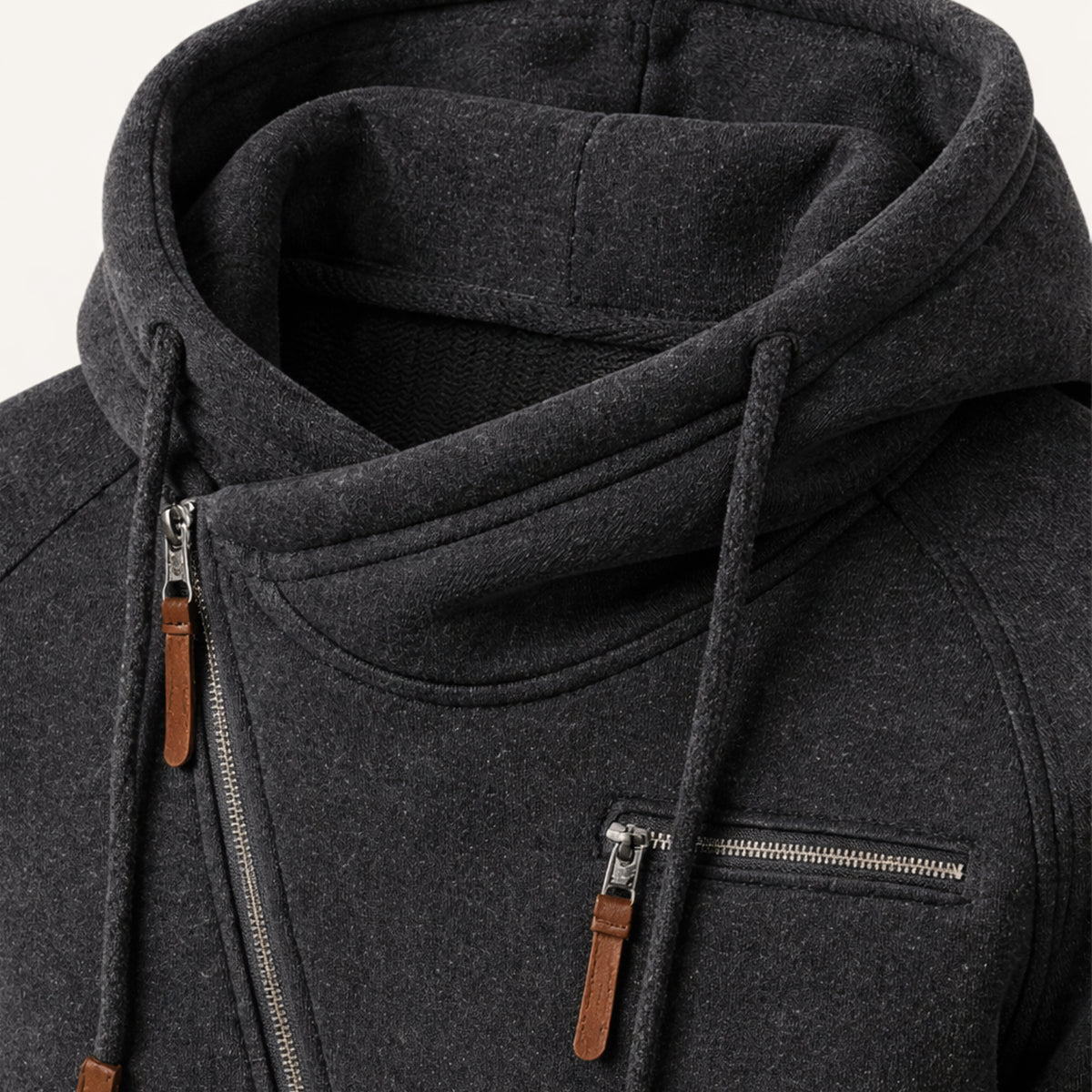 Rue | Men's Zip Up Hoodie Gray Utility Pockets