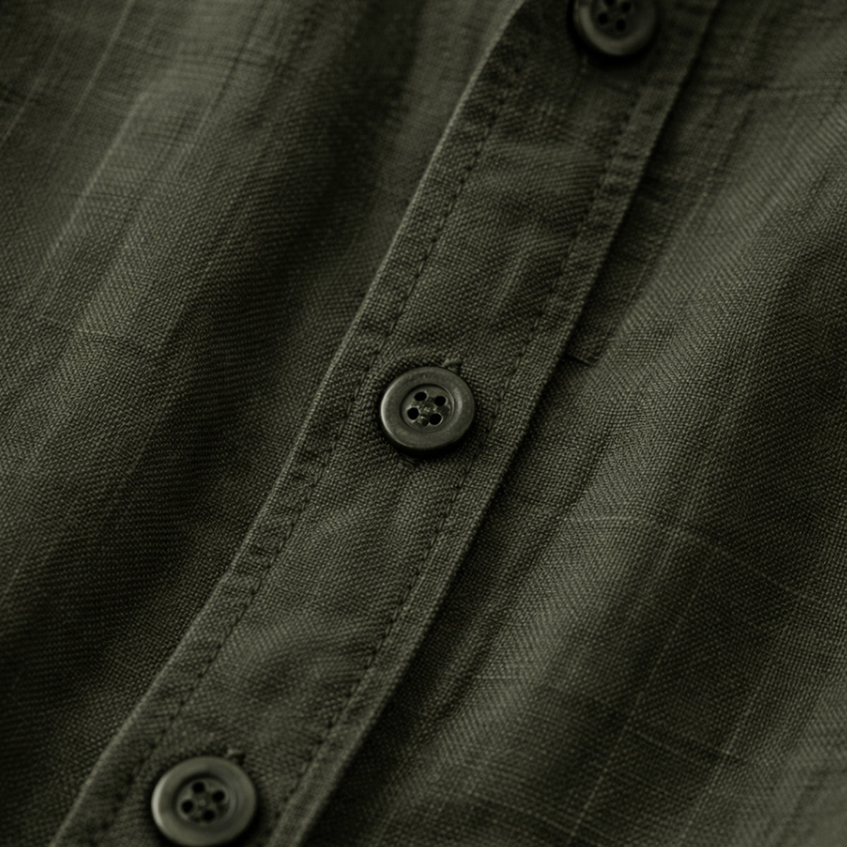 Ezra | Men's Casual Linen Button Up Shirt Olive Green